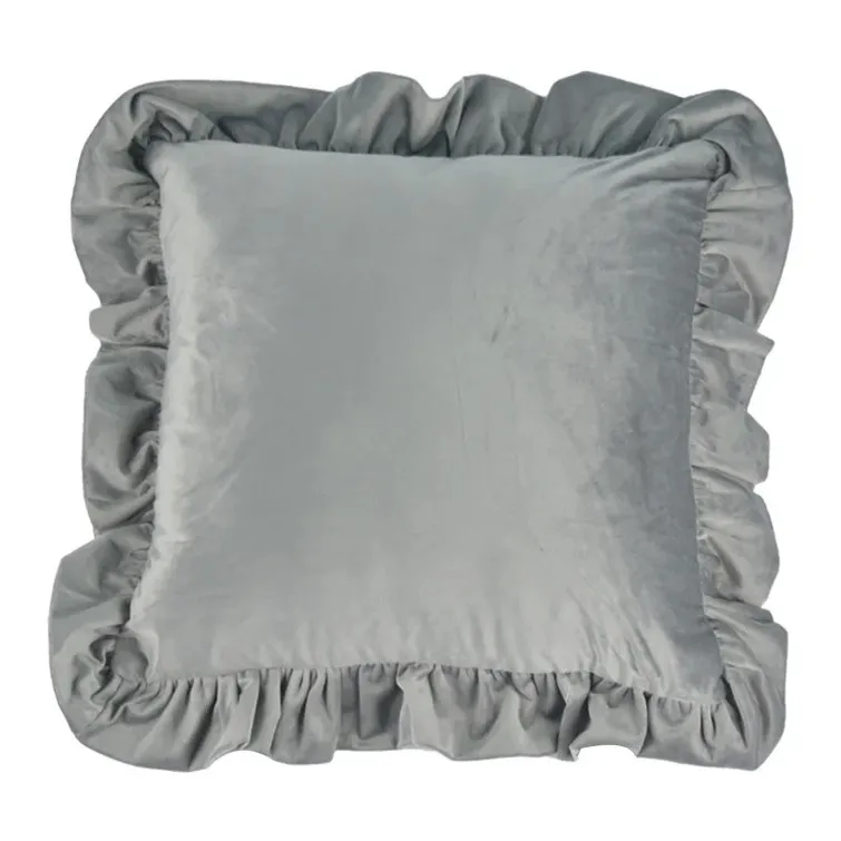 Capa de Almofada - Ruffled (cinza)
