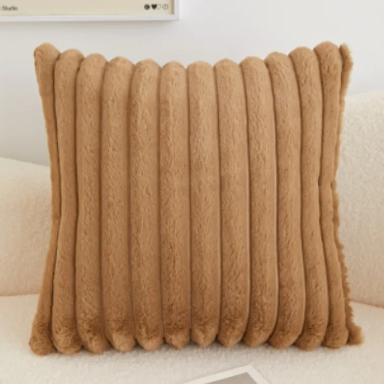 Capa de Almofada - Soft stripes (marrom)