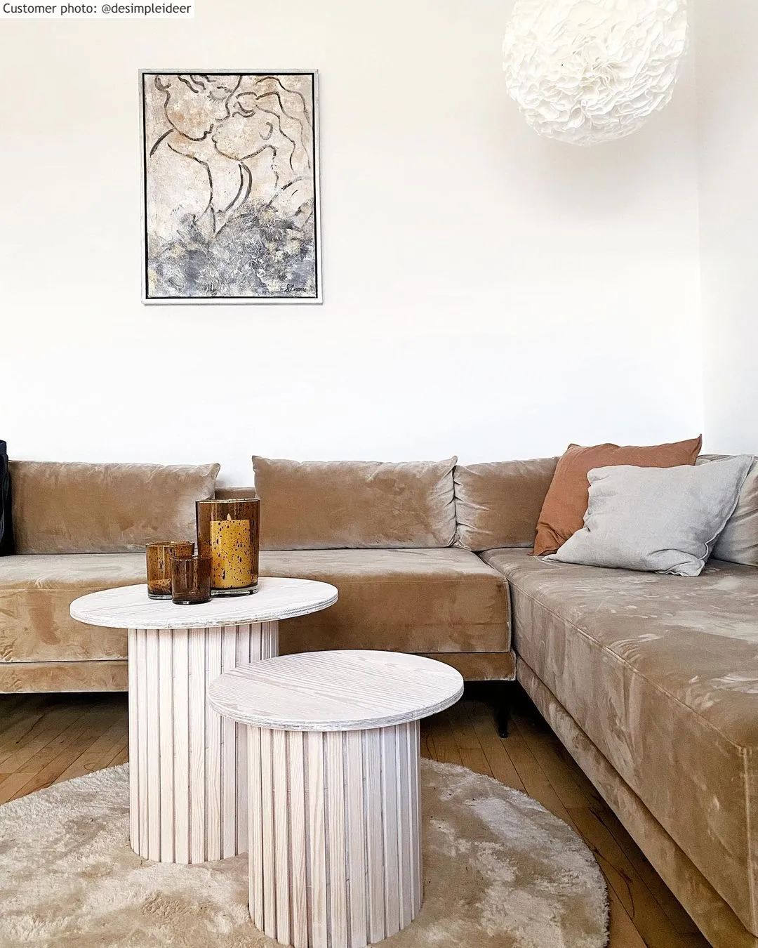 Tapetes redondos - Aranga Super Soft Fur (bege)