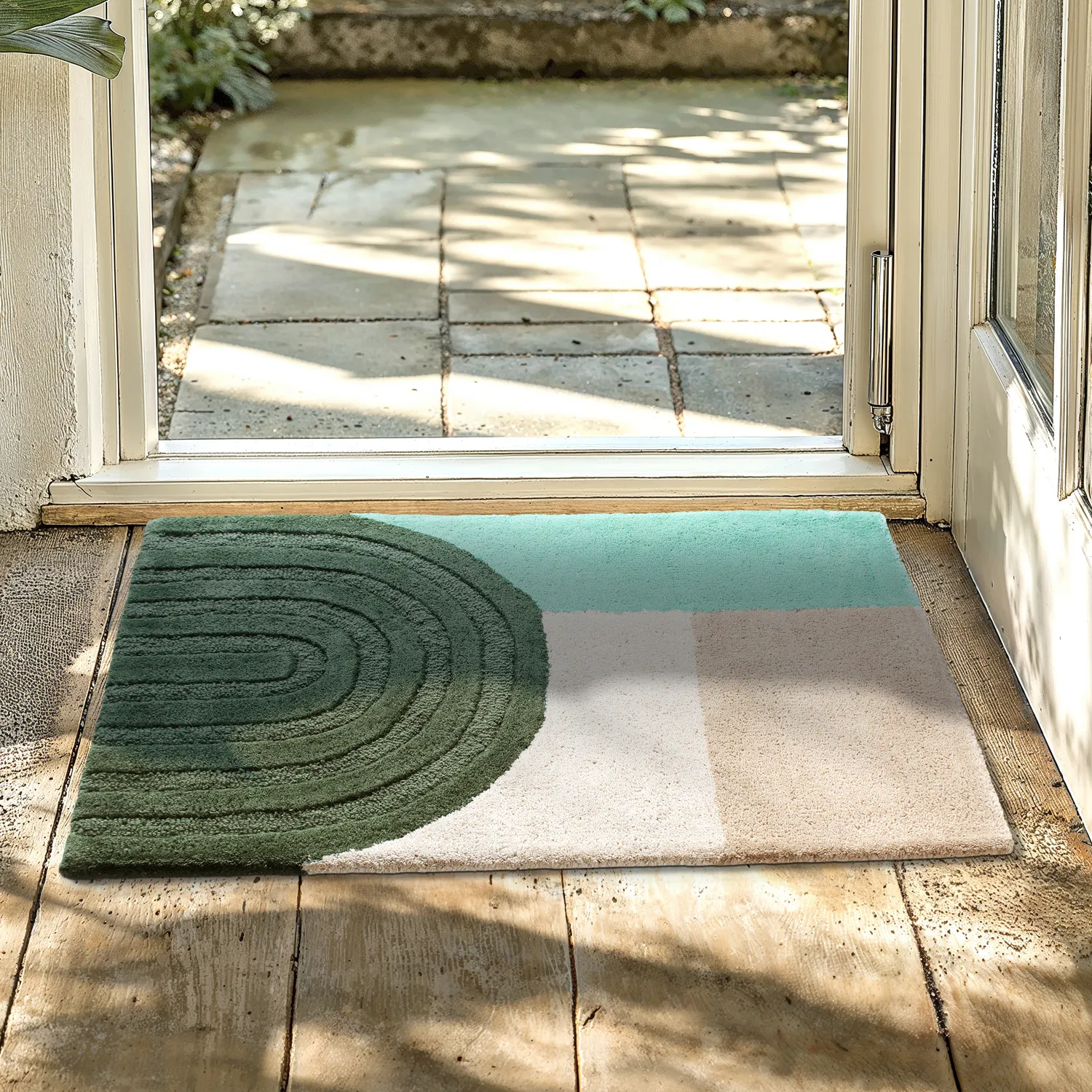 Tapete de entrada - Anila (verde/multi)