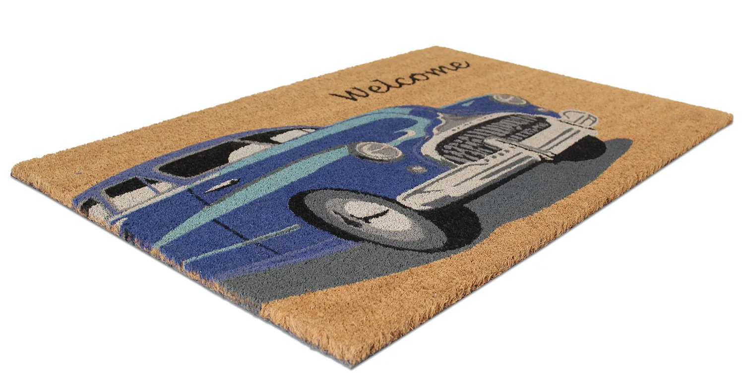 Tapete de entrada - Car (azul)