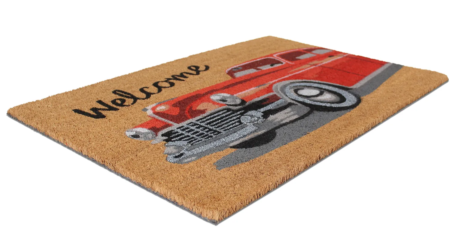 Tapete de entrada - Car (vermelho)
