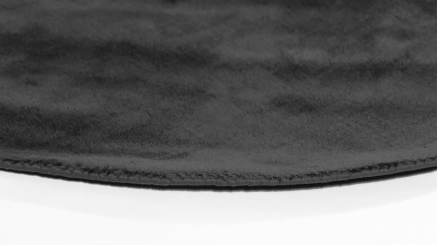 Tapete redondo - Recycled PET with viscose look (preto)