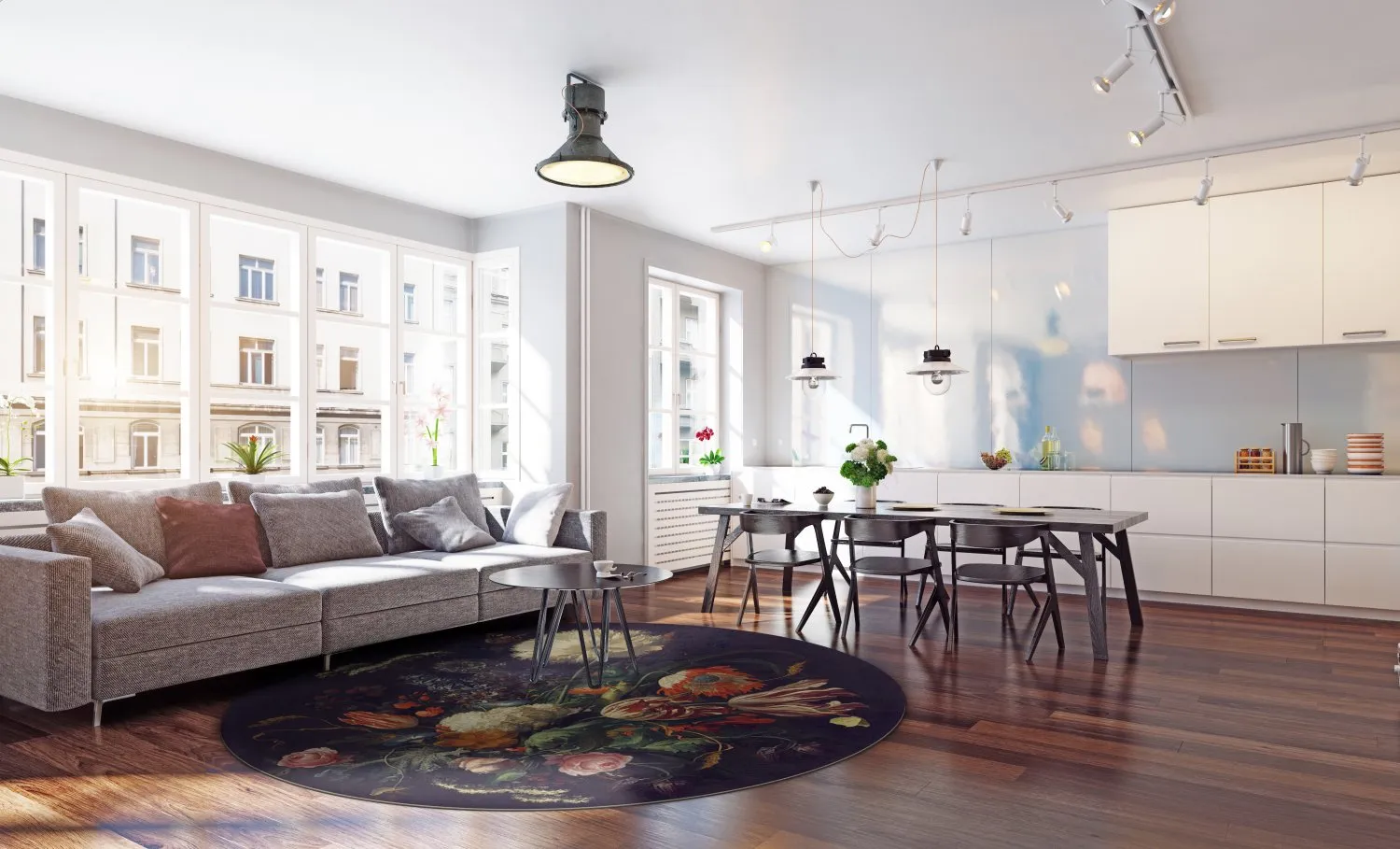 Tapete redondo - Rich Flowers (multicolorido)