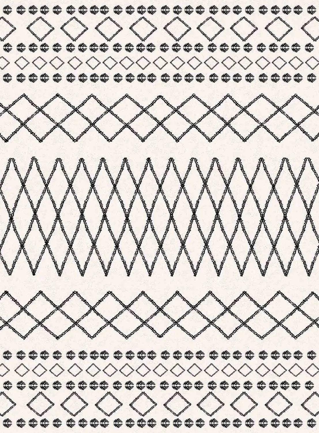 Tapete Wilton - Safi (preto/branco)