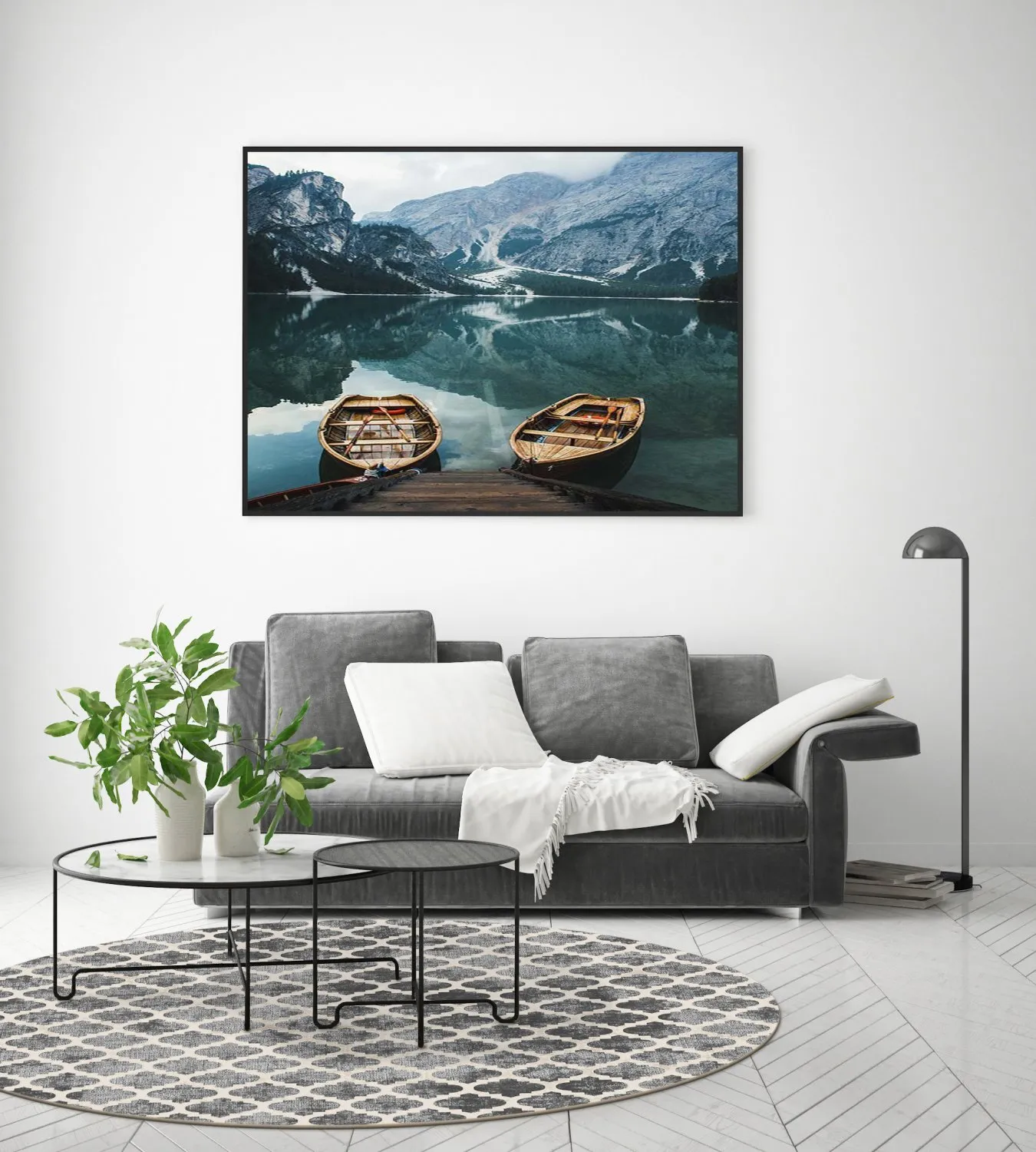 Tapete redondo - Gabes (cinza)