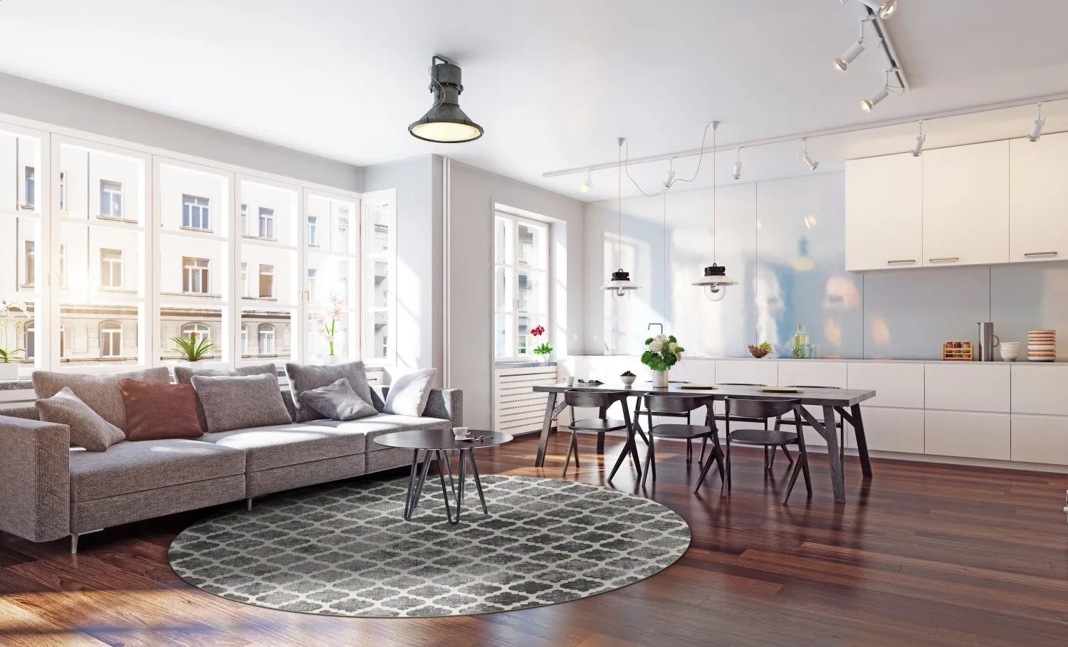 Tapete redondo - Gabes (cinza)