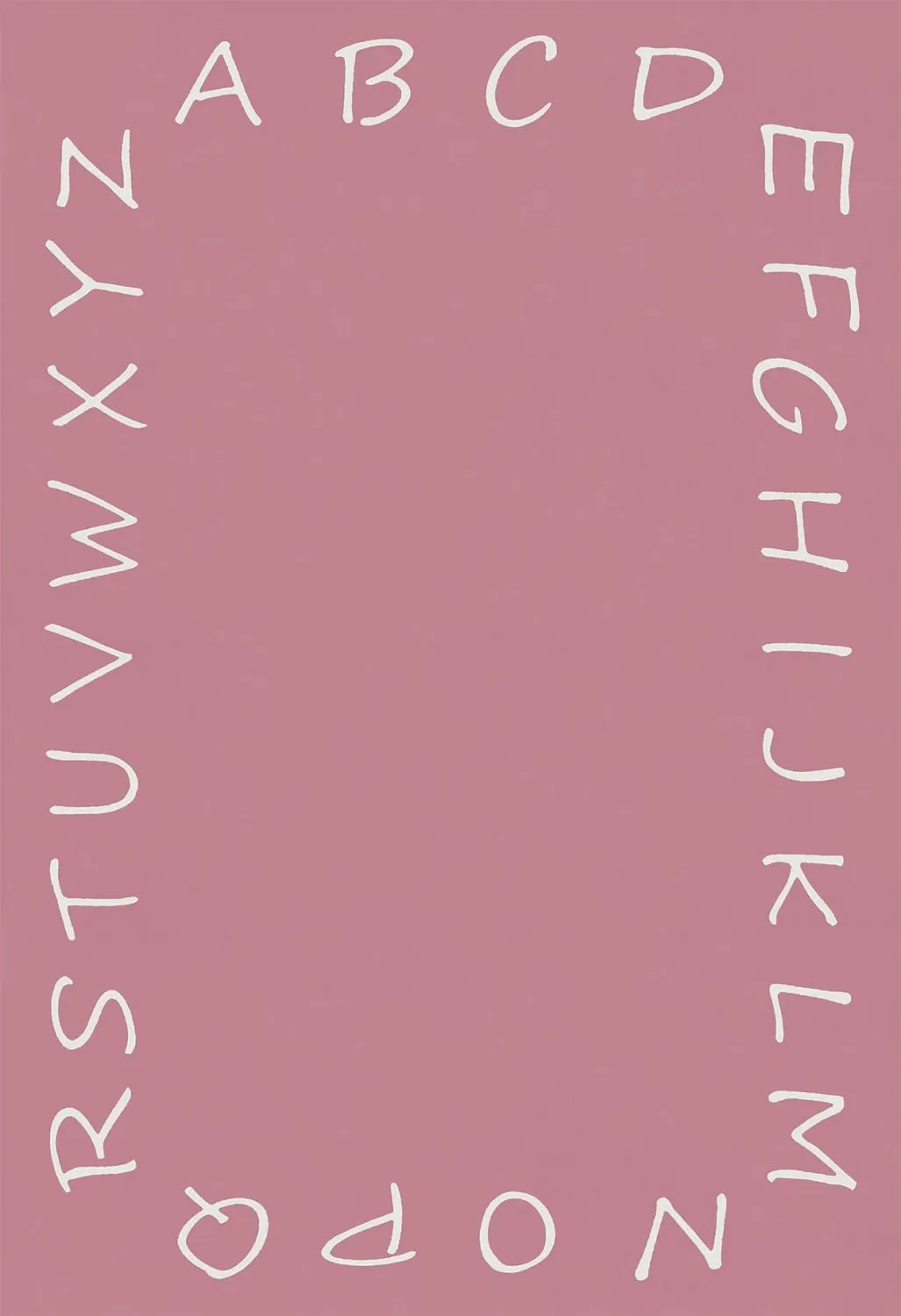 Tapete infantil - Alphabetic Border (rosa)