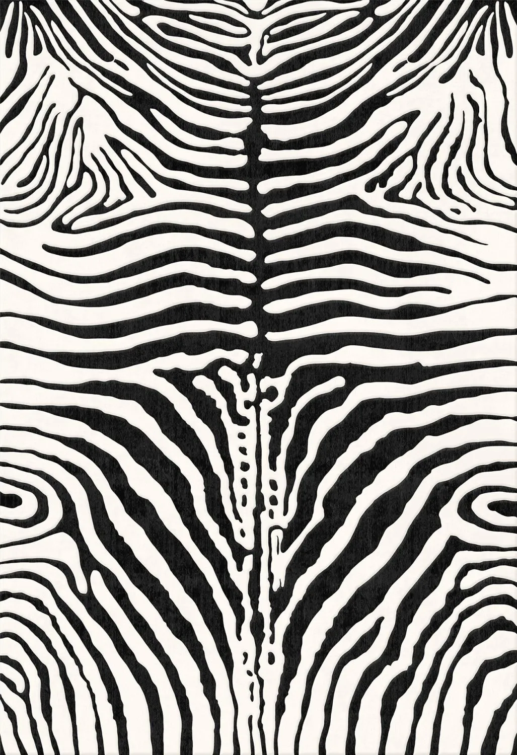 Tapete Wilton - Zebra (preto/branco)