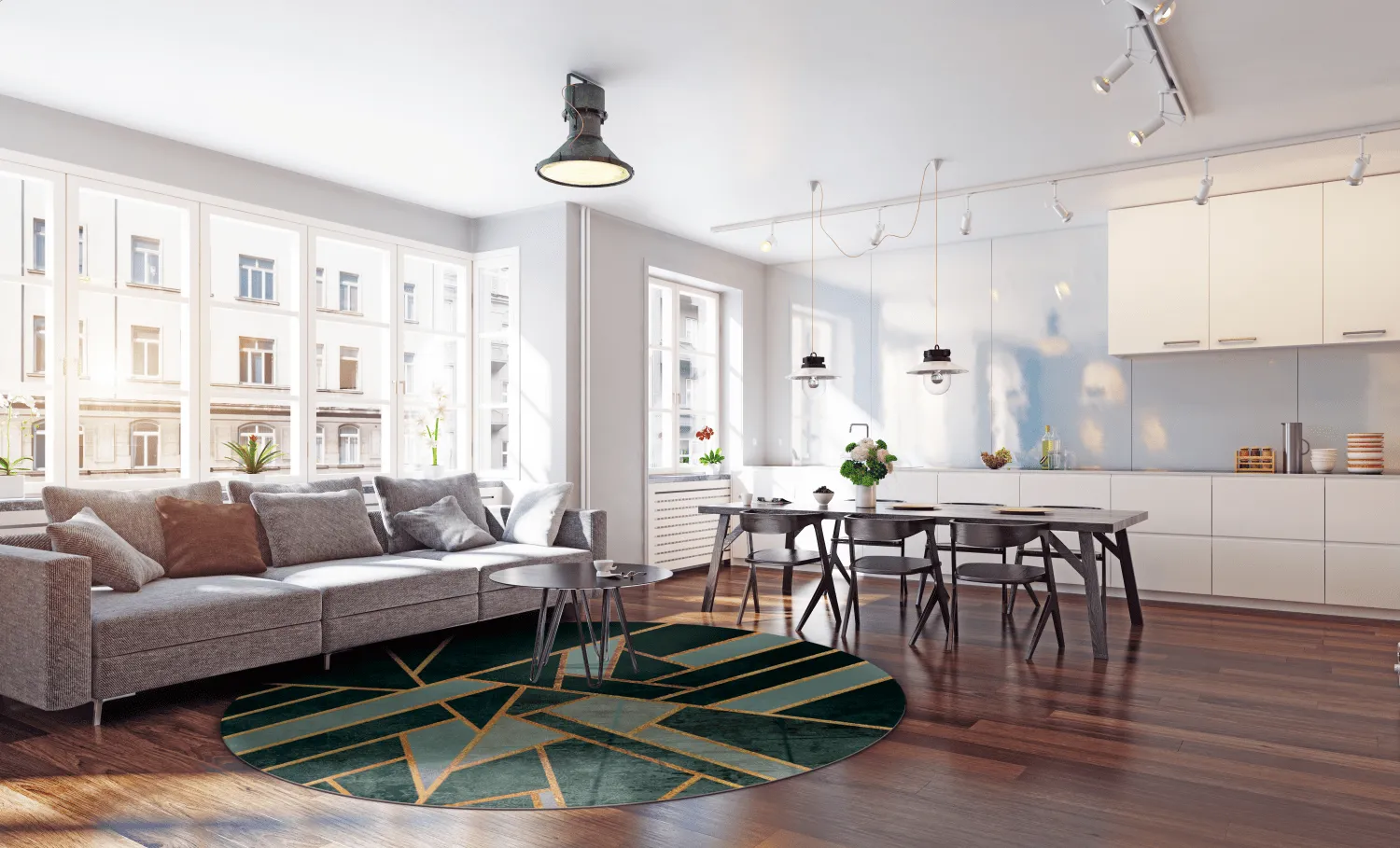 Tapete redondo- Amasra (verde)