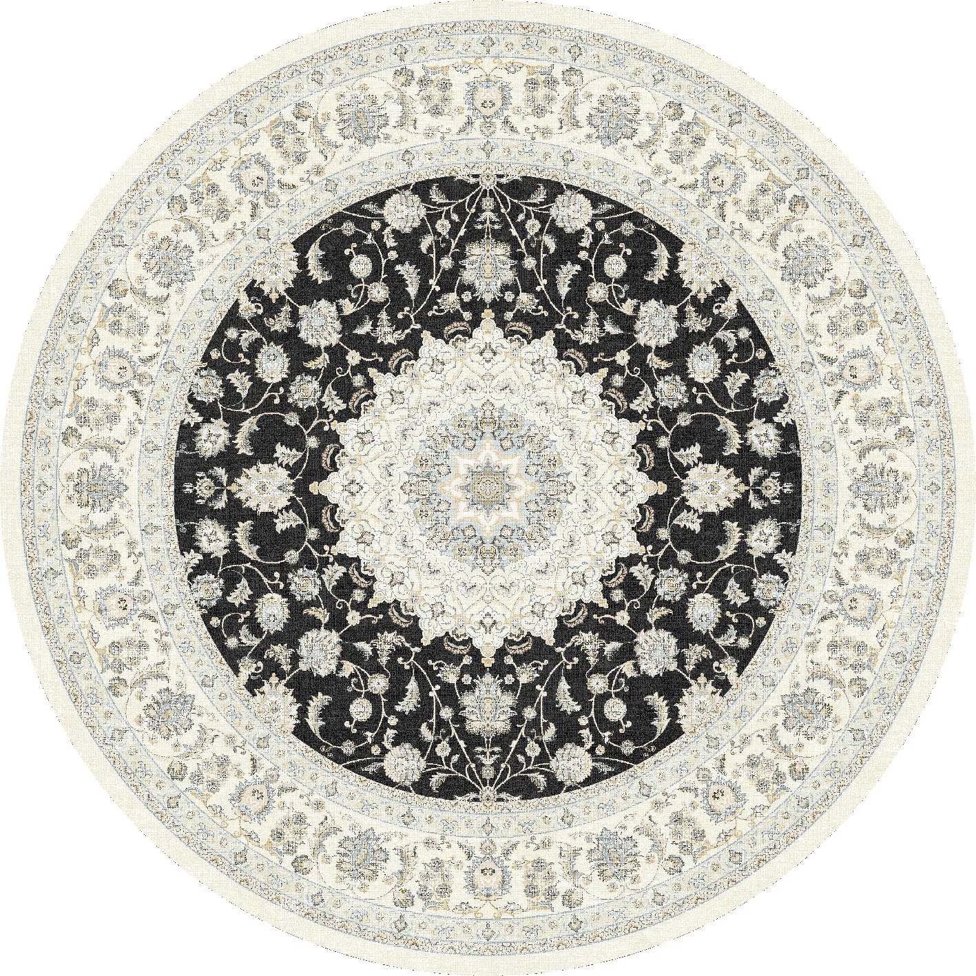 Tapete redondo - Arabella (preto)