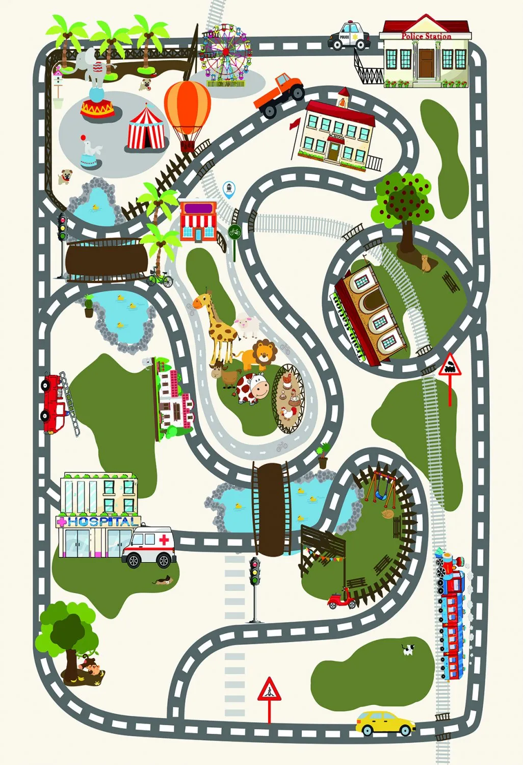 Tapete infantil - Little Town