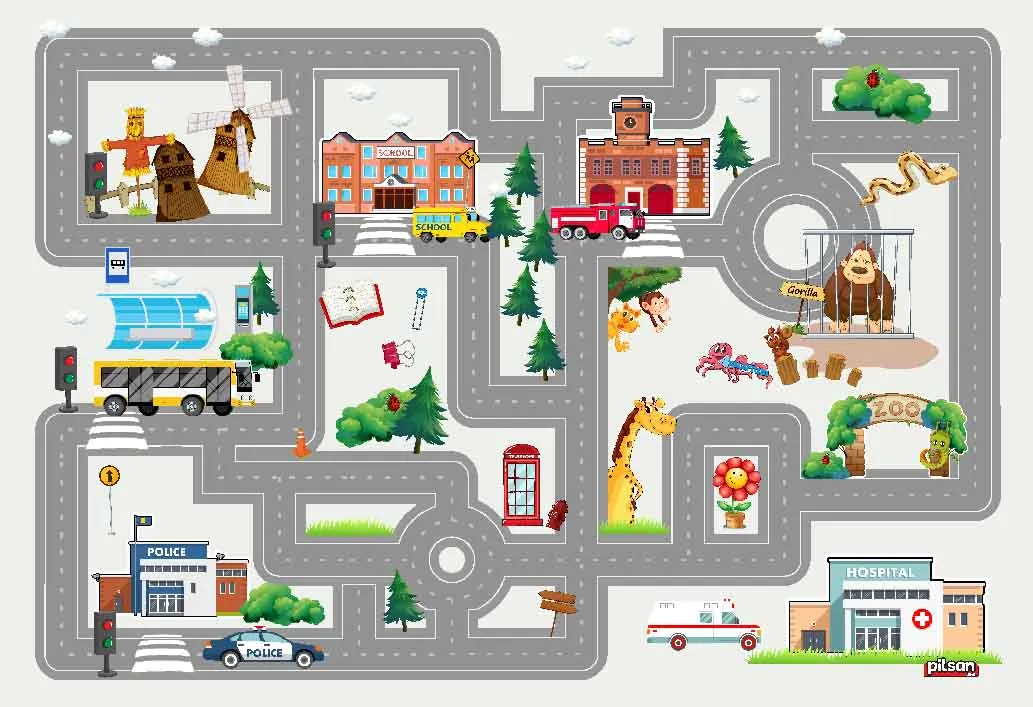 Tapete infantil - City Street (multi)