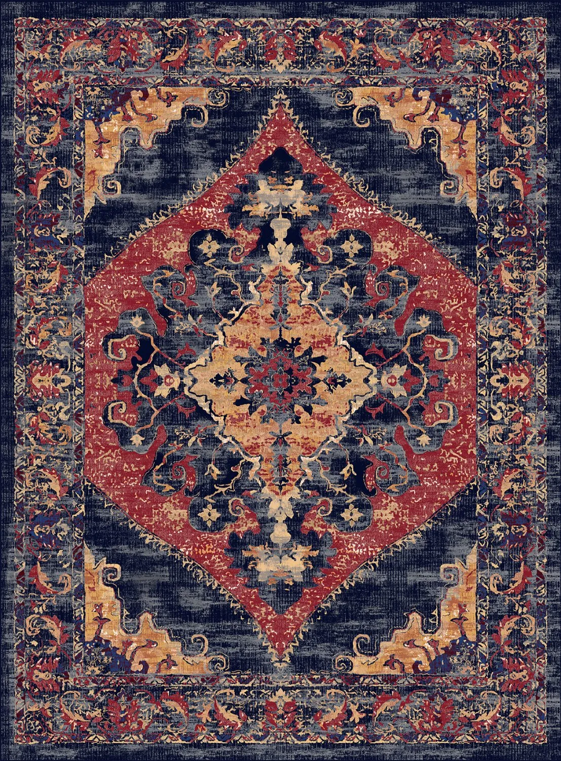 Tapete Wilton - Tabarka (multicolorido)