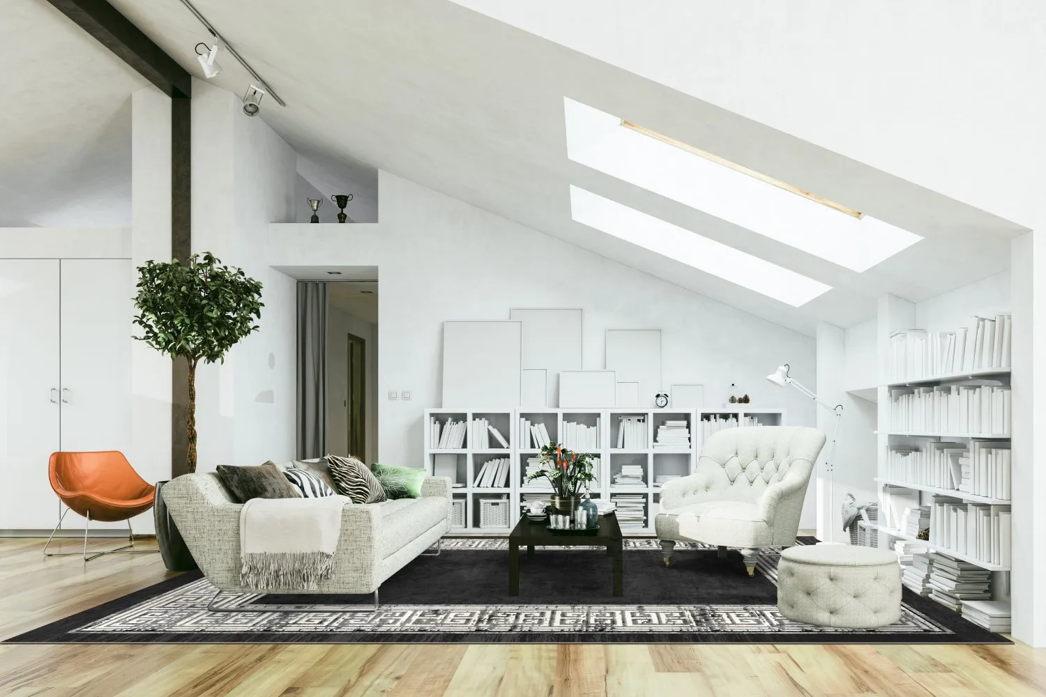 Tapete Wilton - Tilos (preto/branco)