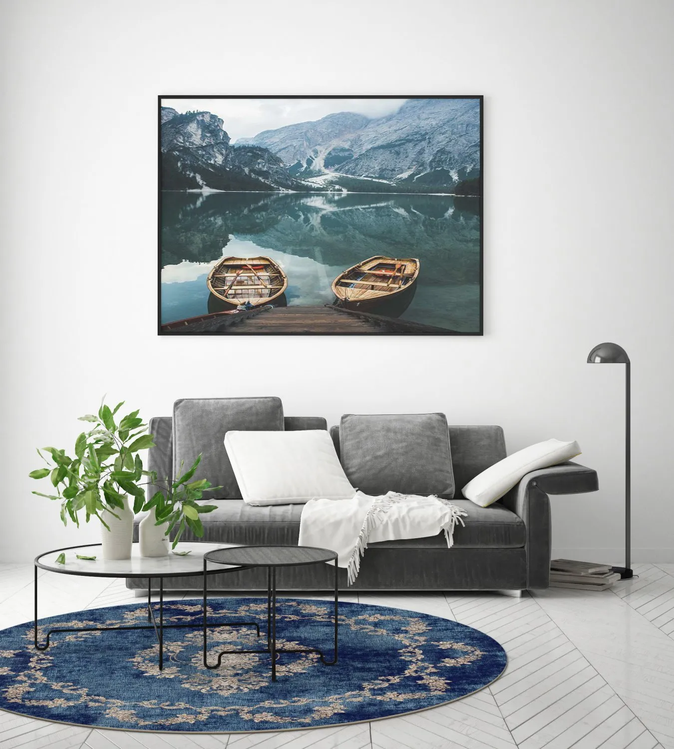 Tapete redondo - Taknis (azul)