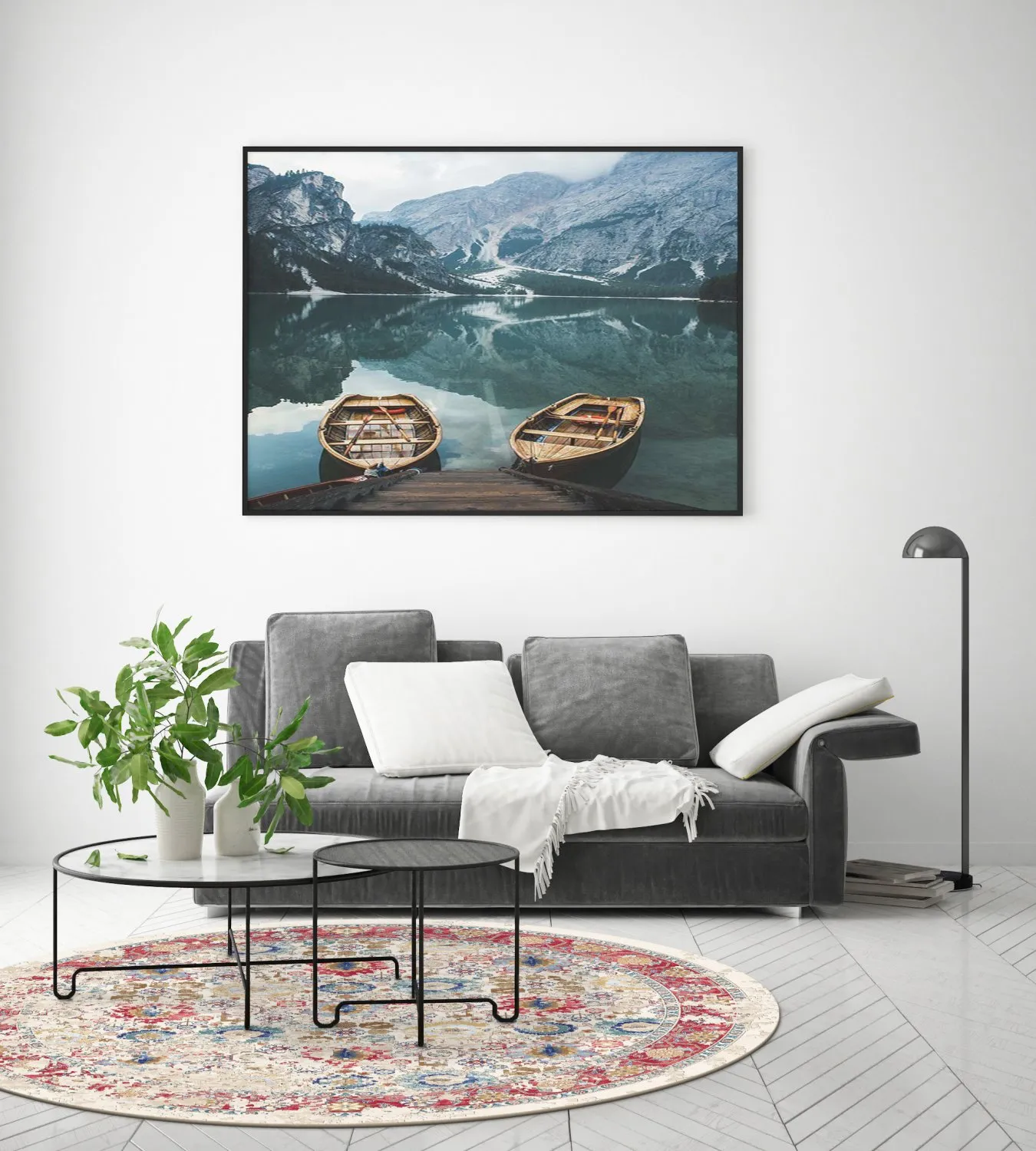 Tapete redondo - Toujane (multicolorido)