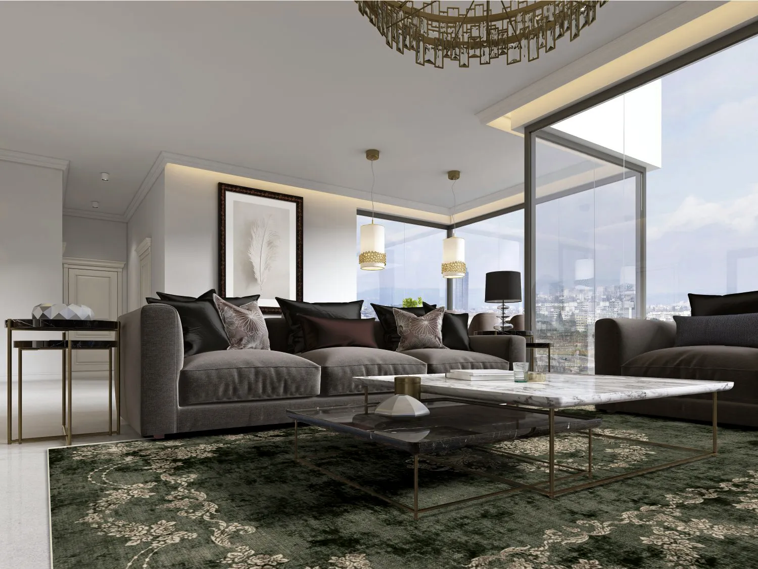 Tapete Wilton - Taknis (verde escuro)