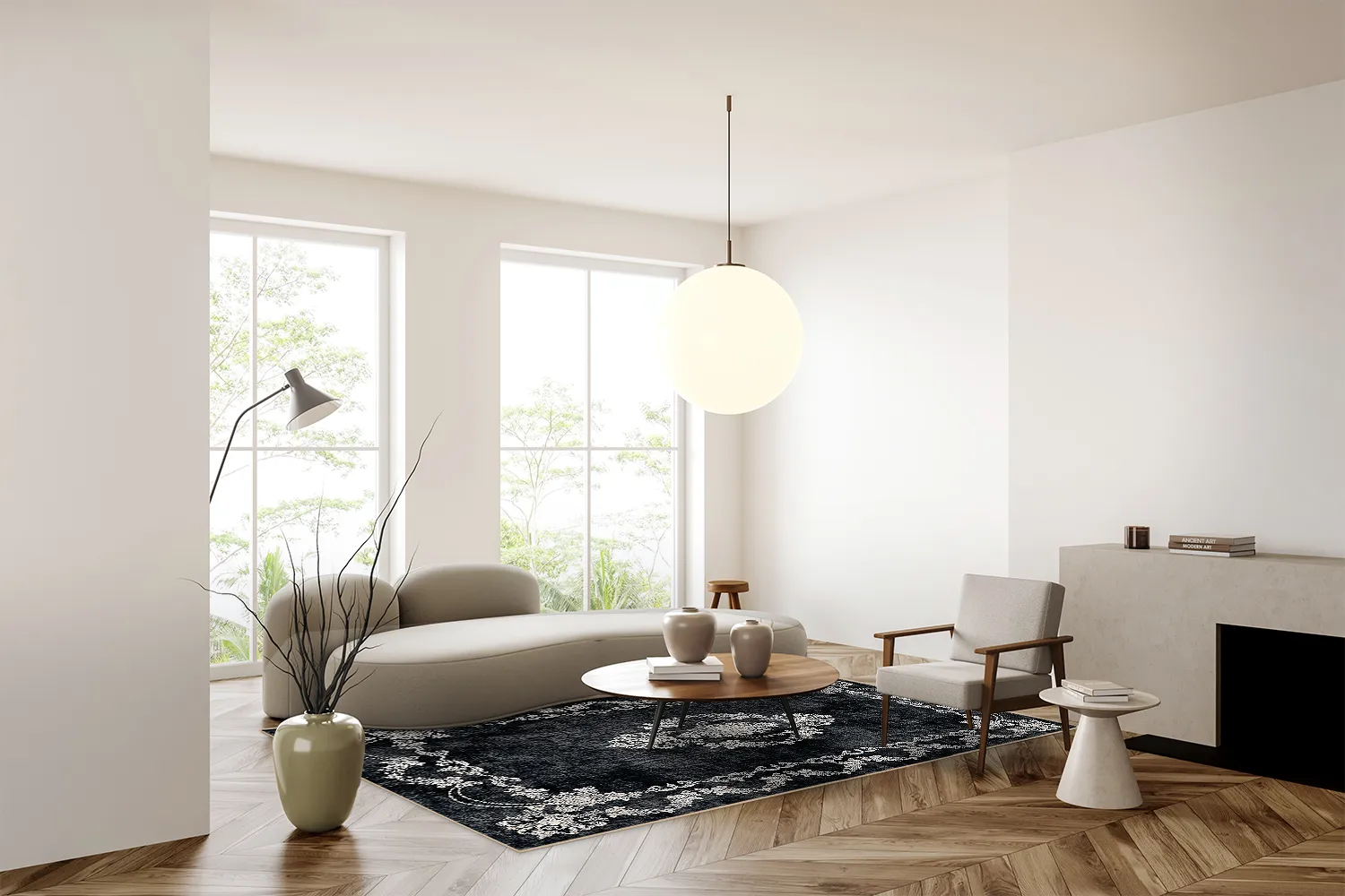 Tapete Wilton - Taknis (preto)