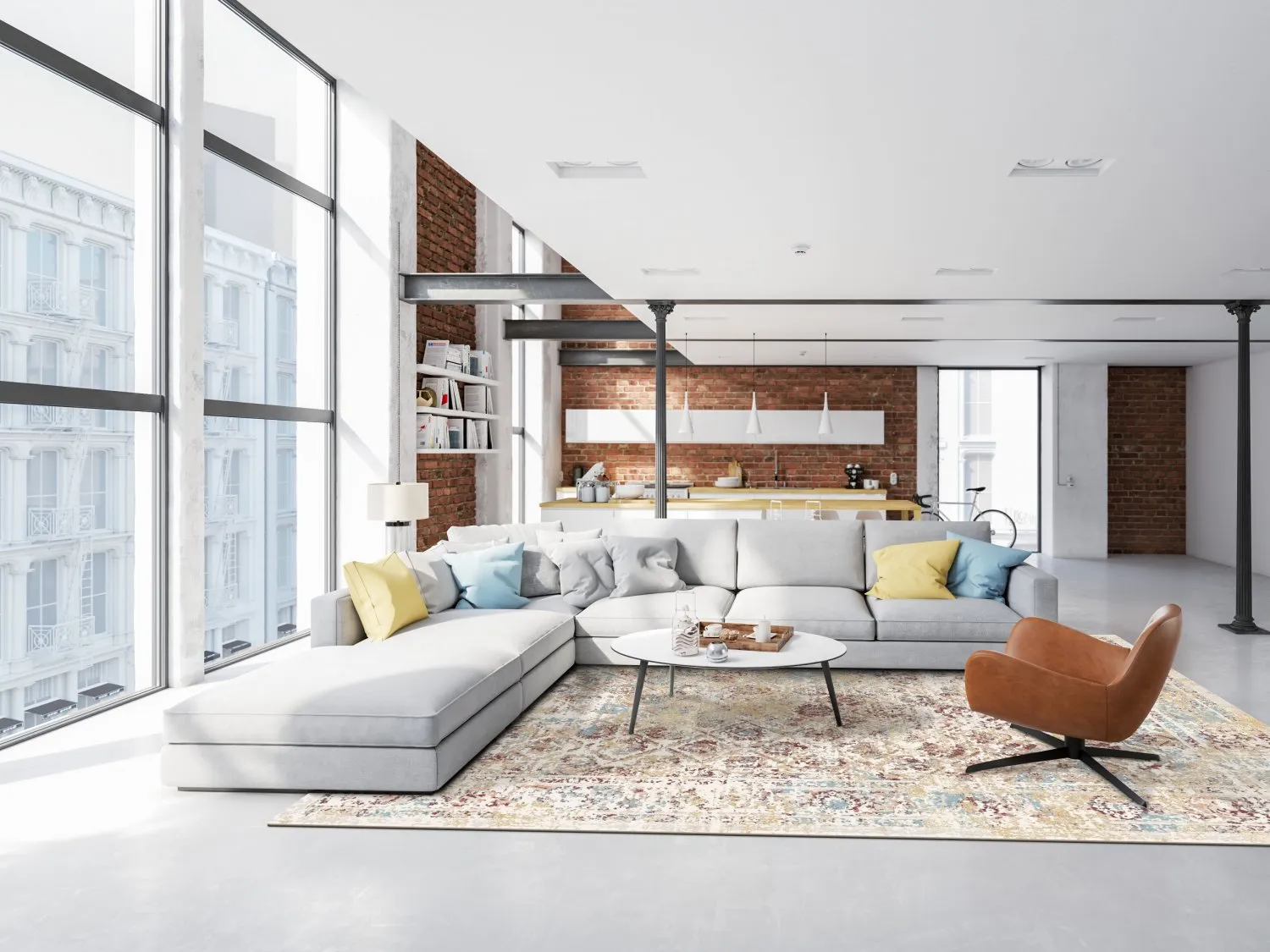 Tapete Wilton - Douz (azul/multicolorido)