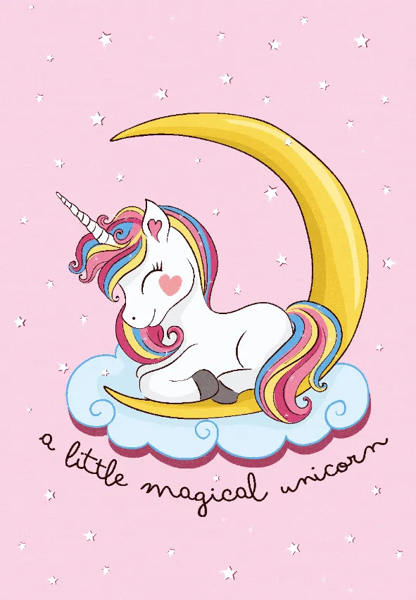 Tapete infantil - Magical Unicorn (rosa)