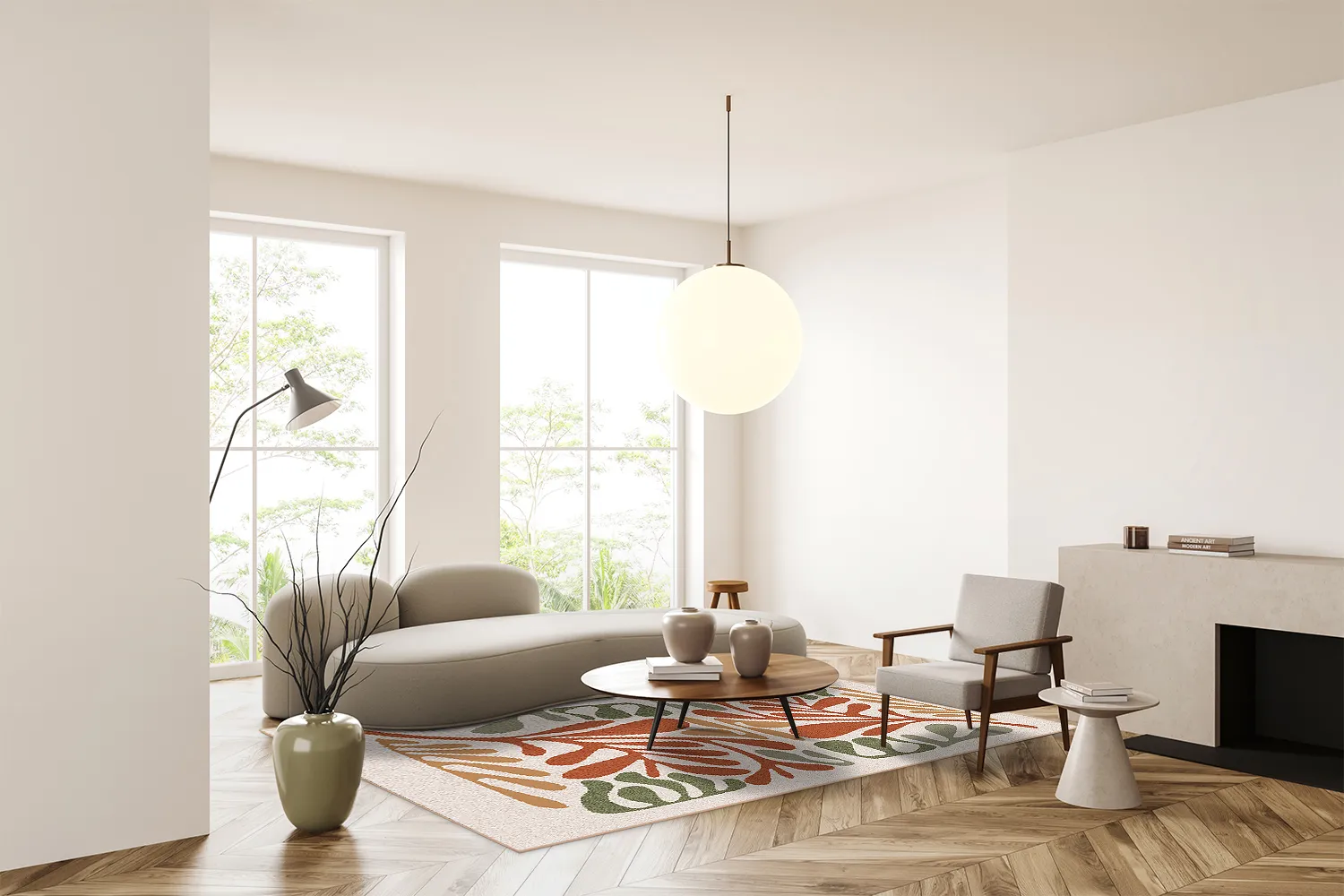 Tapete Wilton - Fern (bege/multi)