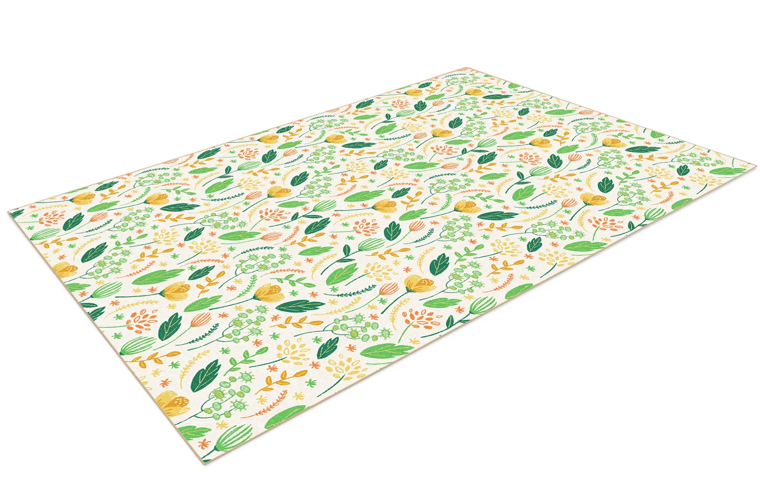 Tapete Wilton - Fleur (amarelo/verde/multi)