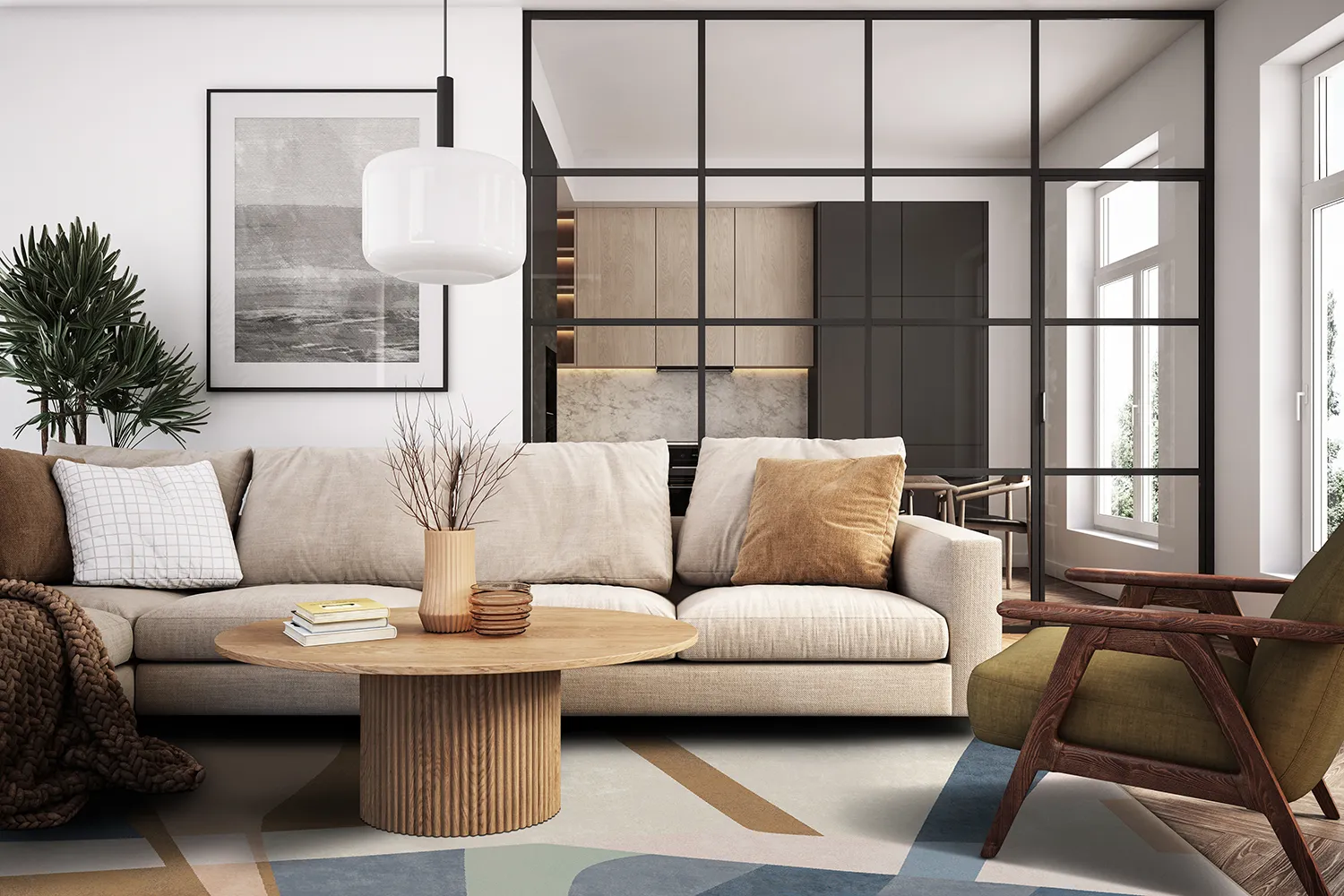 Tapete Wilton - Jean (bege/multi)