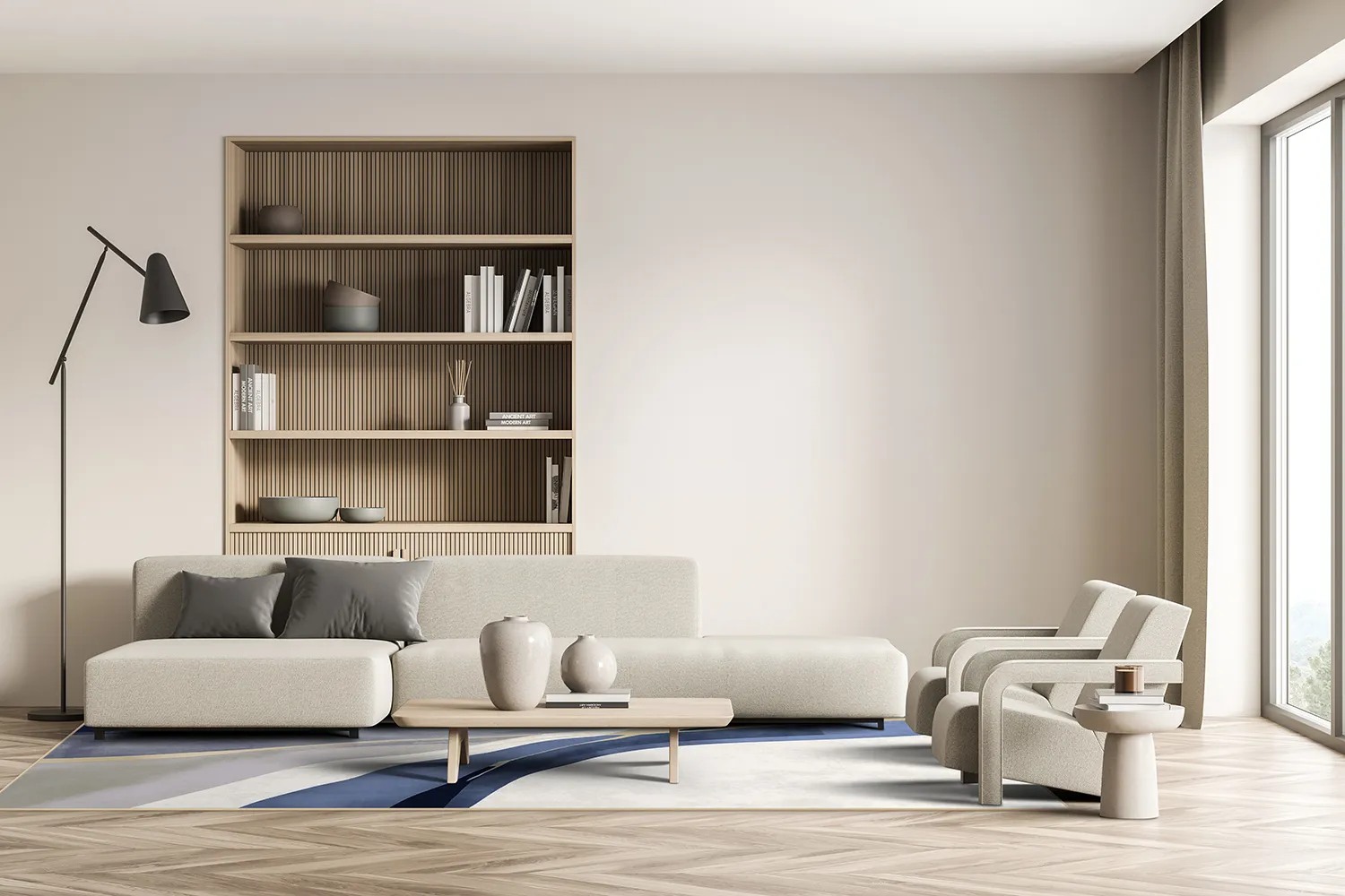 Tapete Wilton - Minerva (azul/multi)