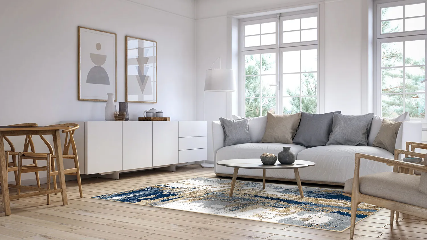 Tapete Wilton - Noa (azul/multi)