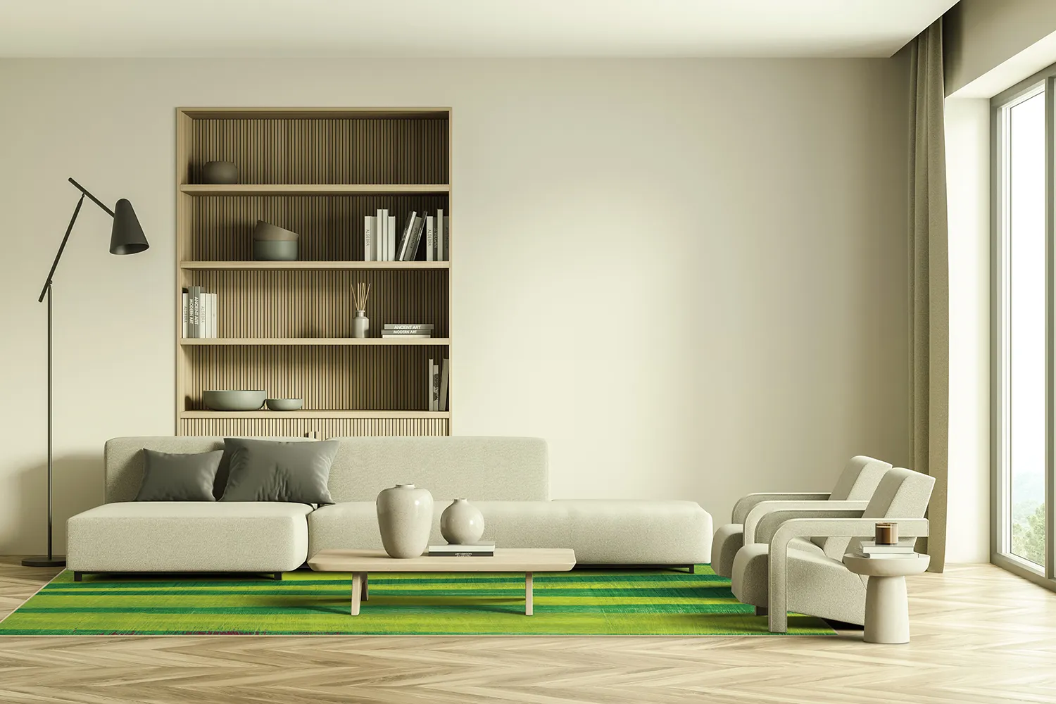 Tapete Wilton - Clio (verde)