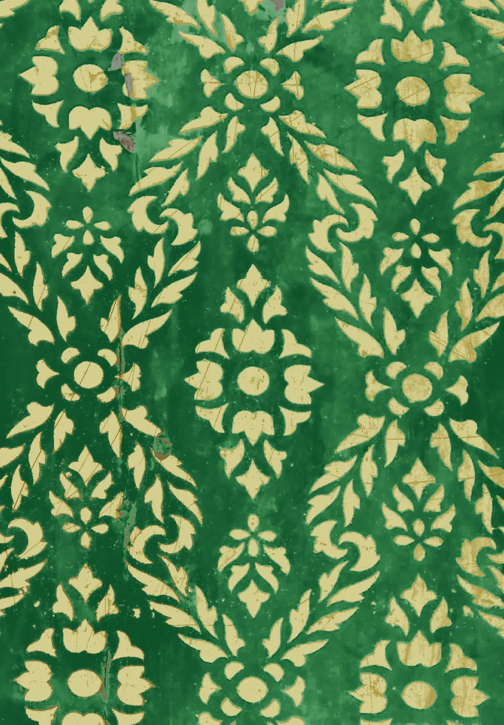 Tapete Wilton - Circe (verde/dourado)