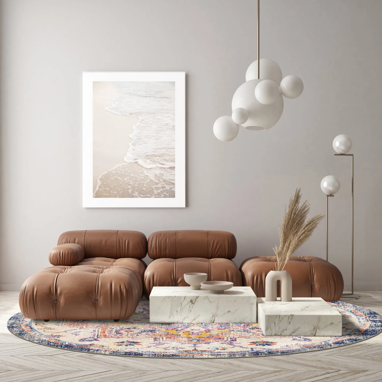 Tapete redondo - Lamta (multicolorido)