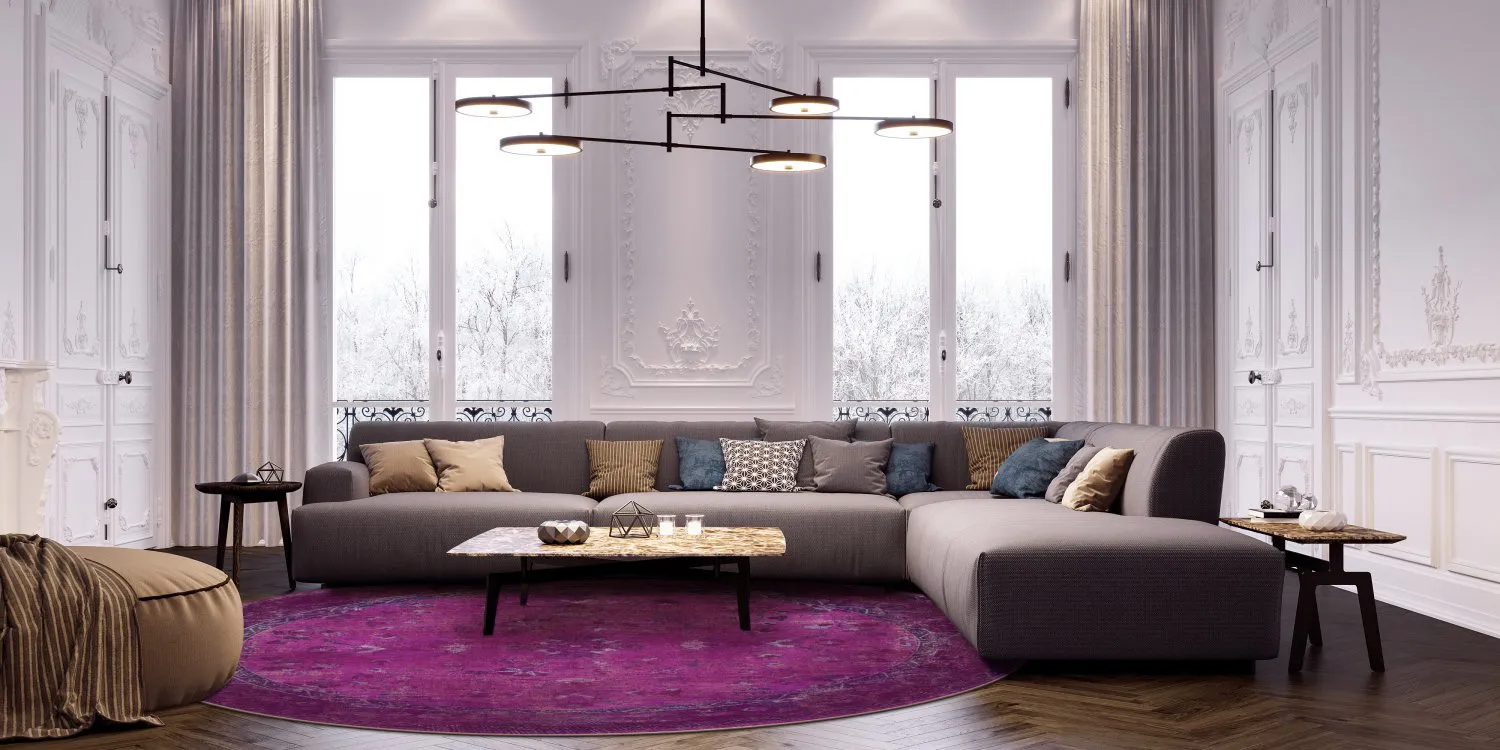 Tapete redondo - Gombalia (roxo)