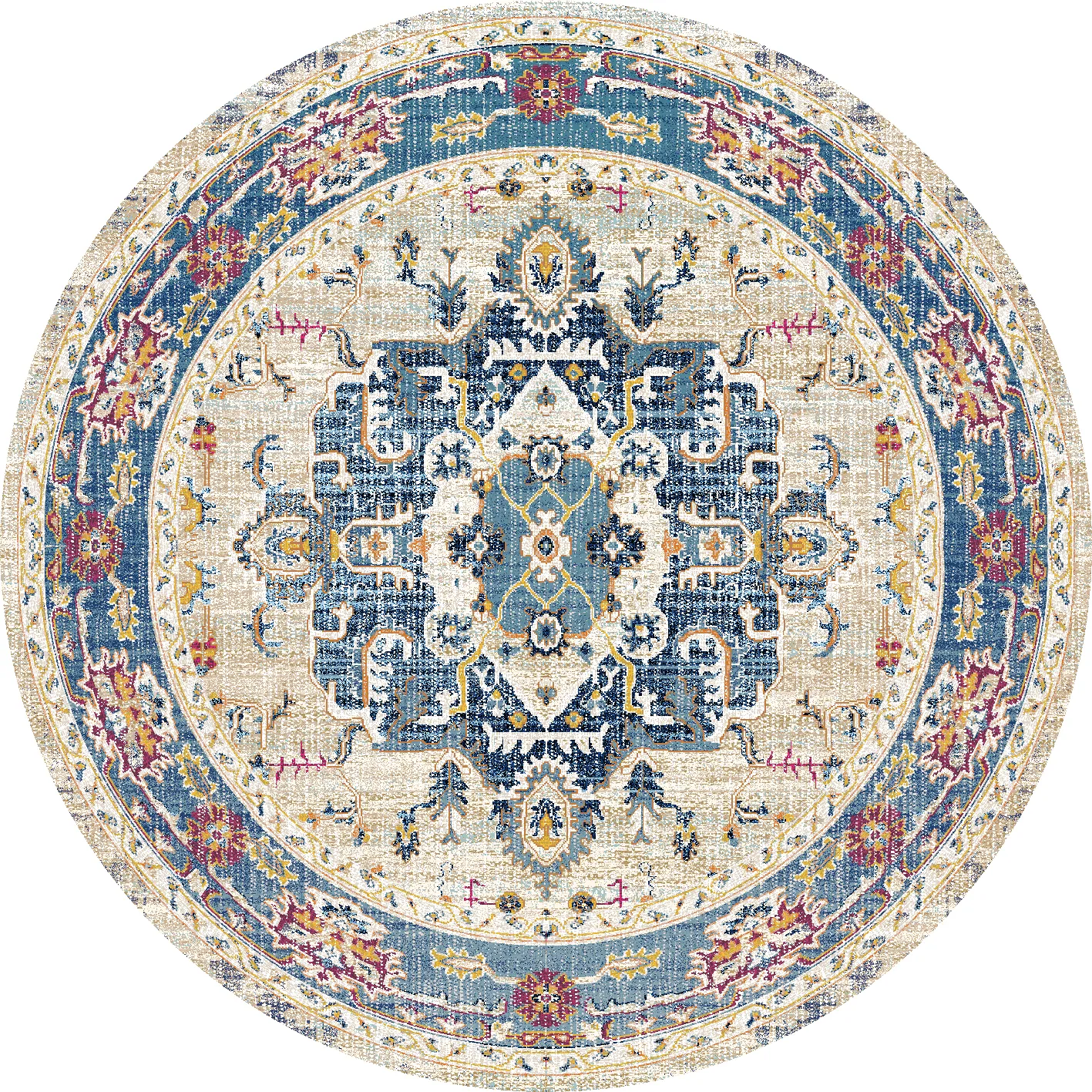 Tapete redondo - Siliana (azul)