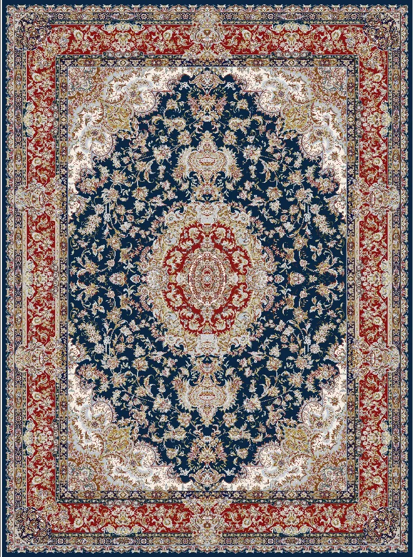 Tapete Wilton - Vakifli (azul/multicolorido)