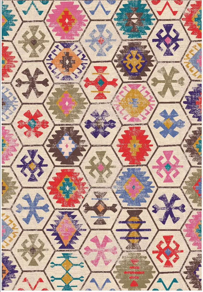 Tapete Wilton - Kulu (multicolorido)