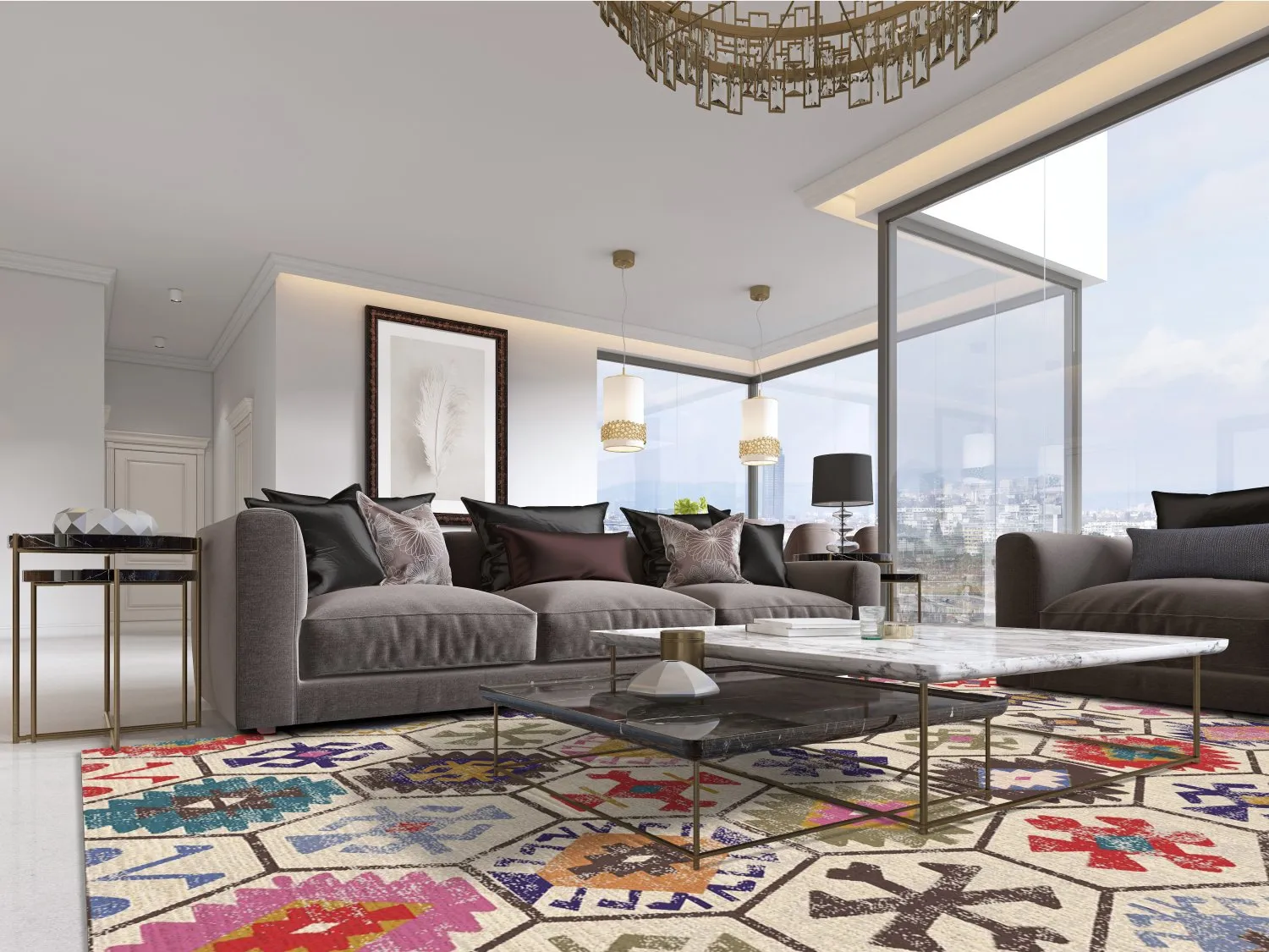 Tapete Wilton - Kulu (multicolorido)