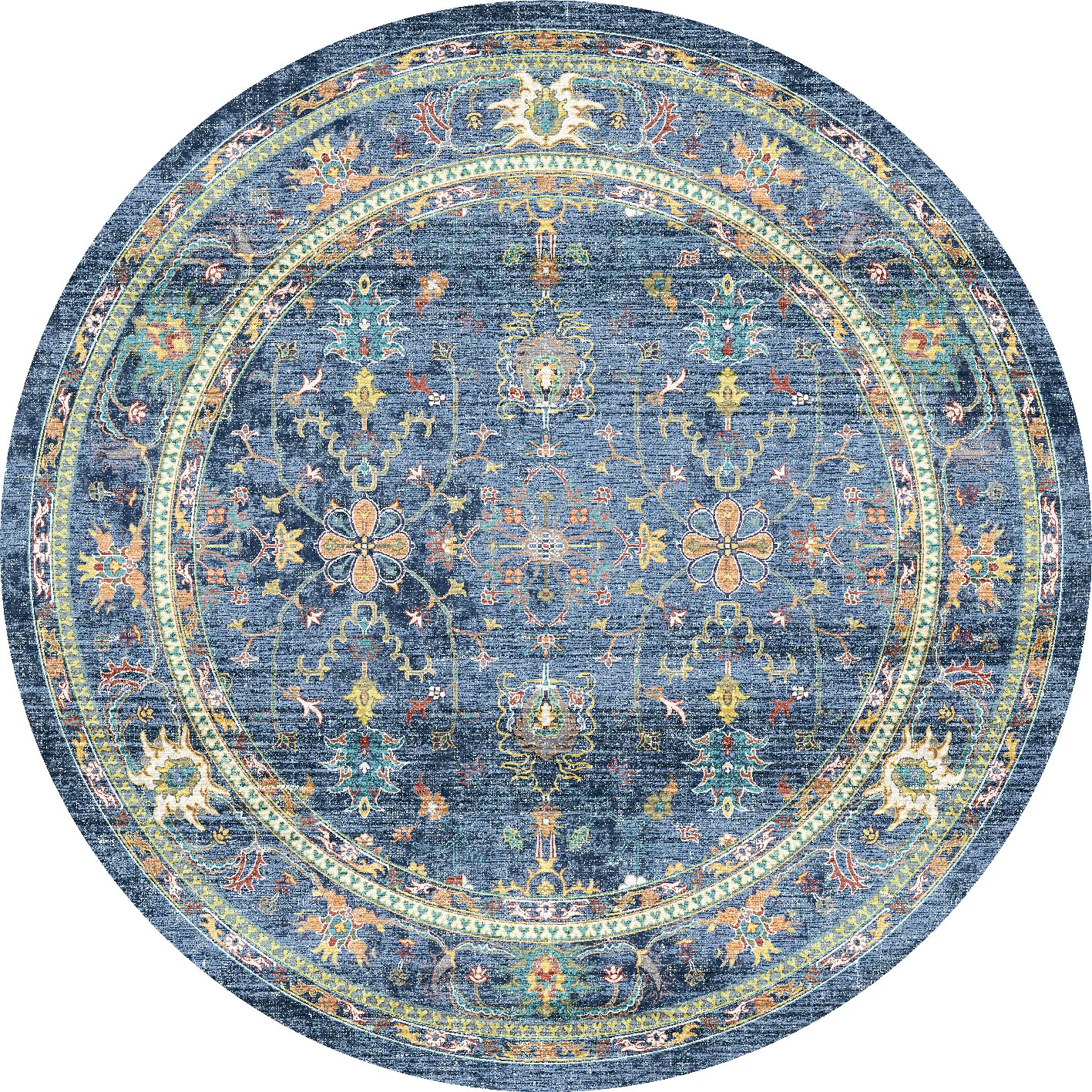 Tapete redondo - Livley (azul escuro)