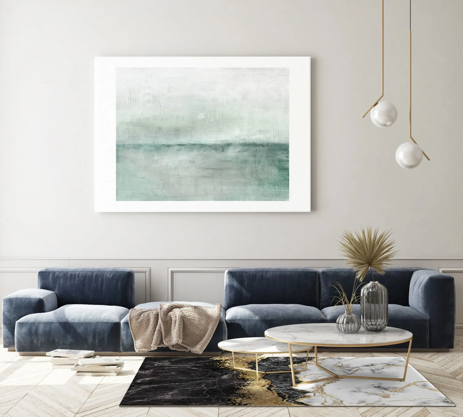 Tapete Wilton - Padova (preto/branco/dourado)