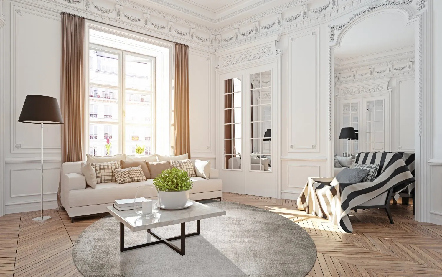 Tapete redondo - Riano (cinza)