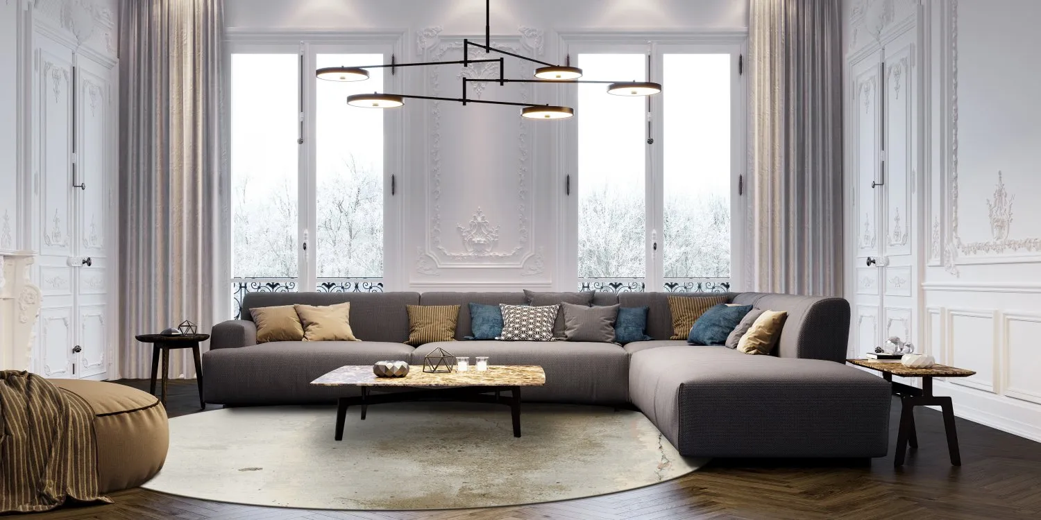 Tapete redondo - Aurelia (bege)