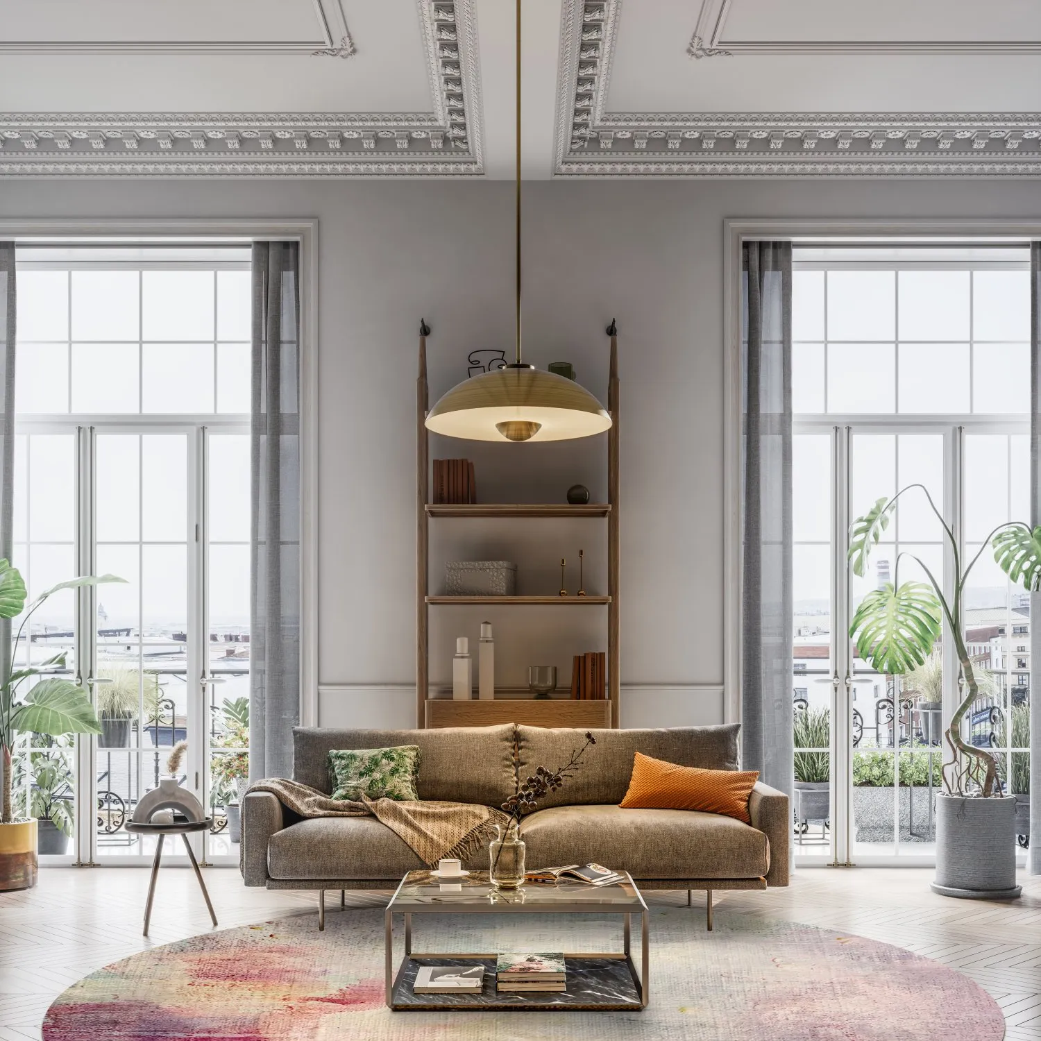 Tapete redondo - Mogoro (multicolorido)