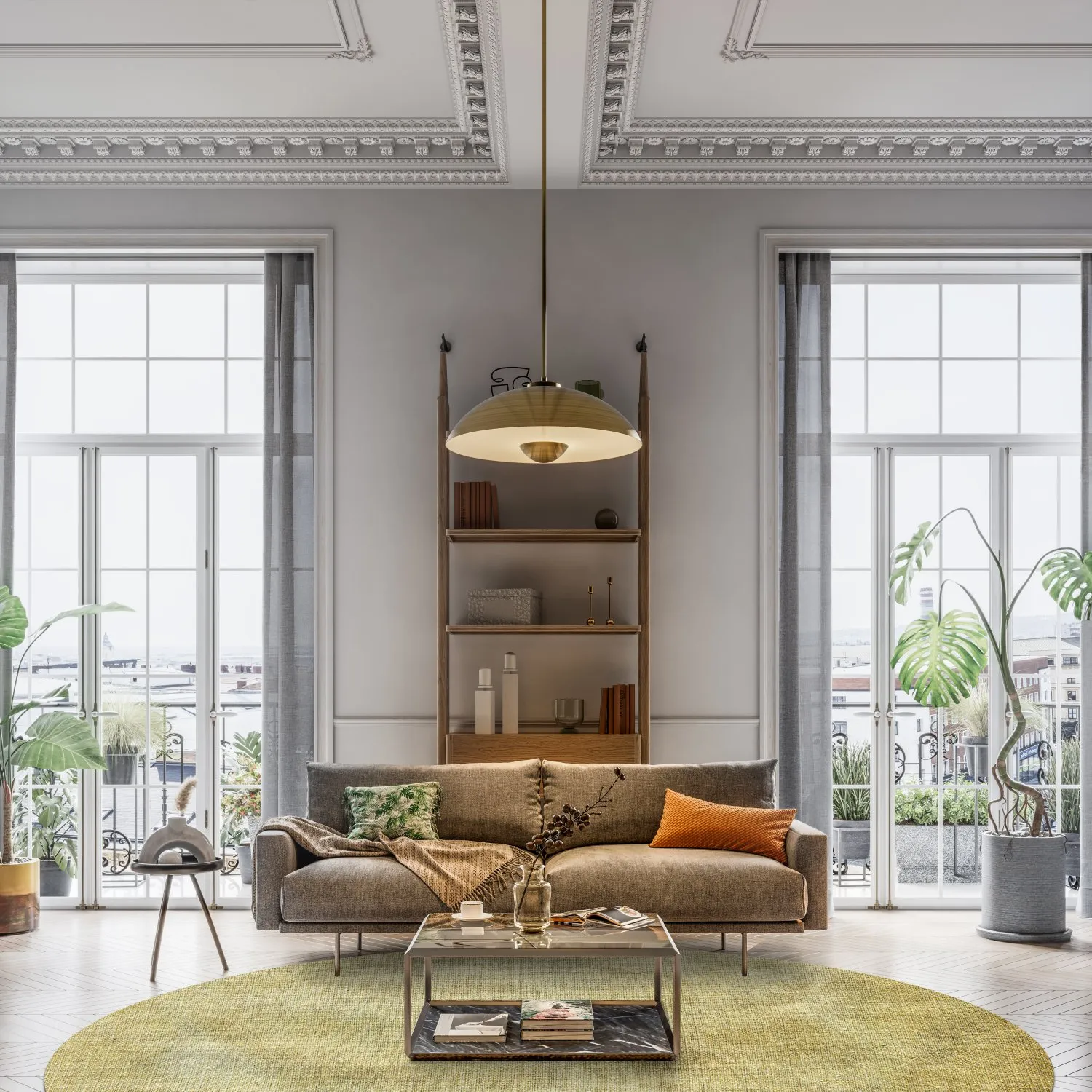 Tapete redondo - Chodos (dourado)