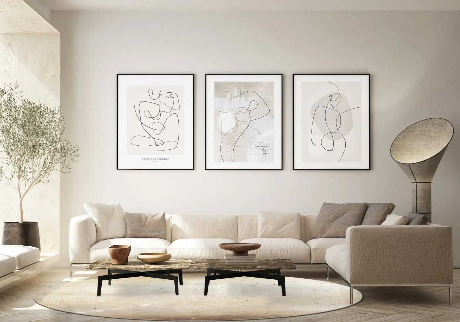 Tapete redondo - Vezzani (bege)