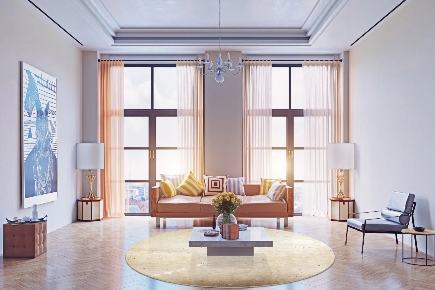 Tapete redondo - Vezzani (bege)