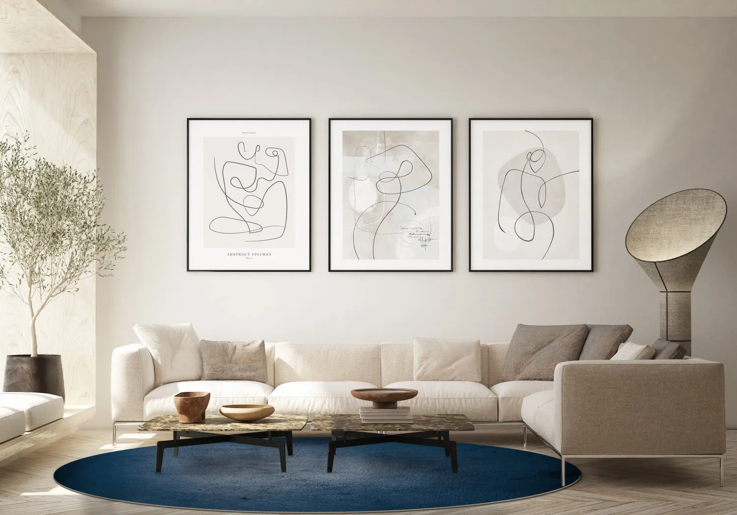 Tapete redondo - Novelia (azul)