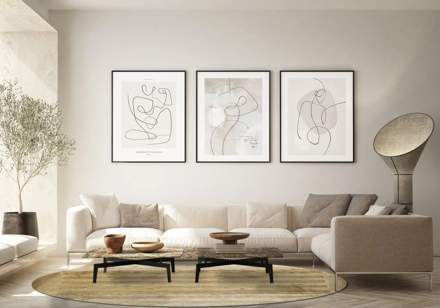 Tapete redondo - Lumio (bege)