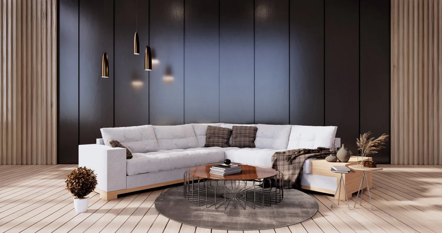 Tapete redondo - Olmedo (cinza/bege)