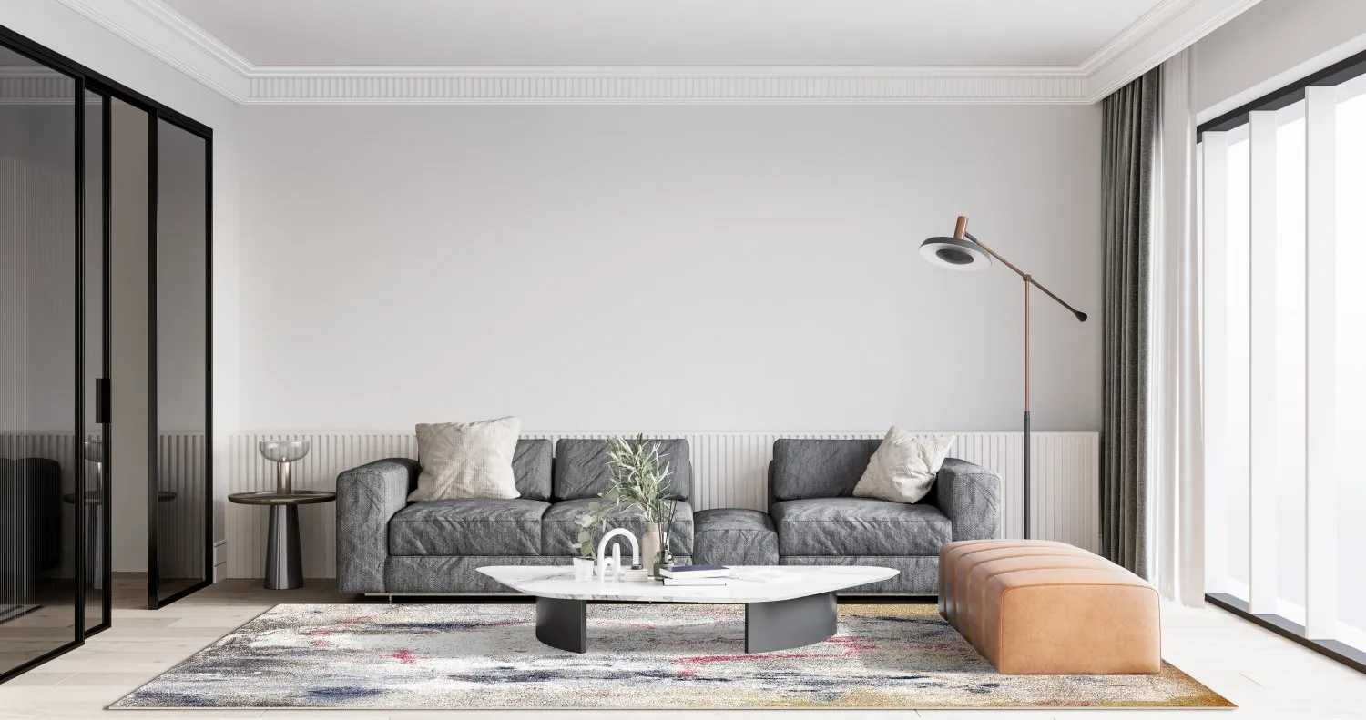 Tapete Wilton - Laurito (cinza/bege/multicolorido)